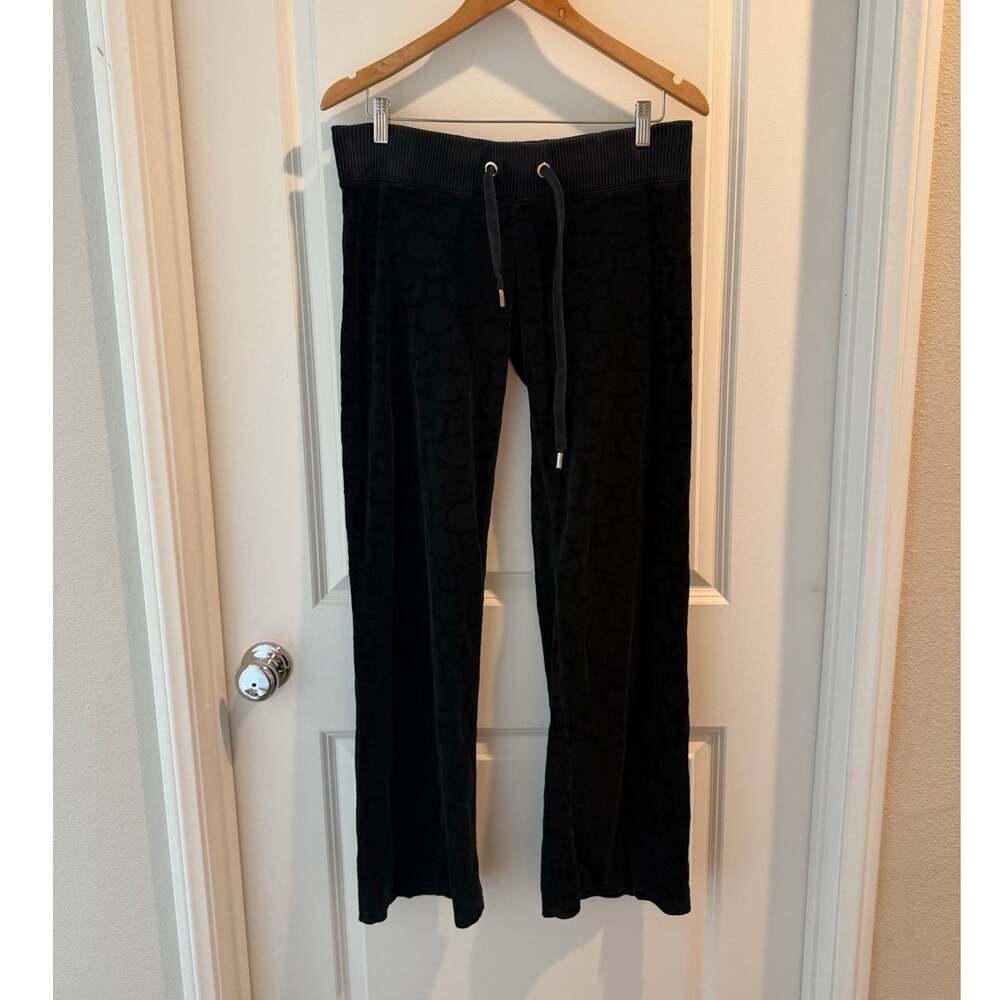 Vintage Juicy Couture Embossed Velour Track Pants Made in America Medium